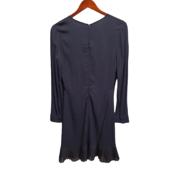 SANDRO |‎ Navy Rebella Long Sleeve Mini Dress in Size Small - Picture 6 of 8
